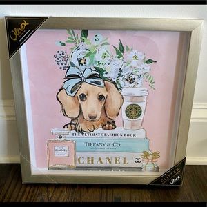 Oliver Gal fashion books 📚 framed dachshund photo